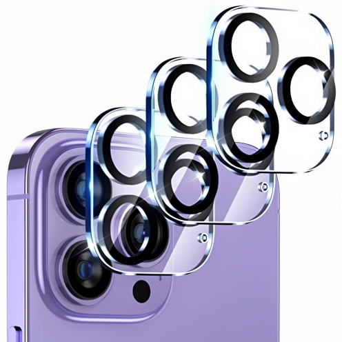 [3 Pack] 9H Hardness Tempered Glass Camera Lens Protector for iPhone 17 Pro Max 16 15 Plus 14 13 Pro Max