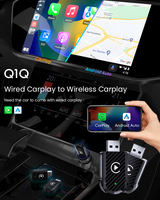 Diskon 30% Adaptor Mobil Mini 2 in 1 Universal Plug and Play Adaptor Sistem CarPlay Nirkabel untuk Mobil