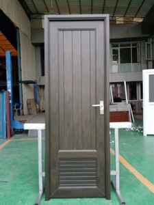 Venta al por mayor último diseño tradicional PVC/UPVC puerta del baño parrillas superficie acabada impermeable característica China baño otras puertas - Product Image 3