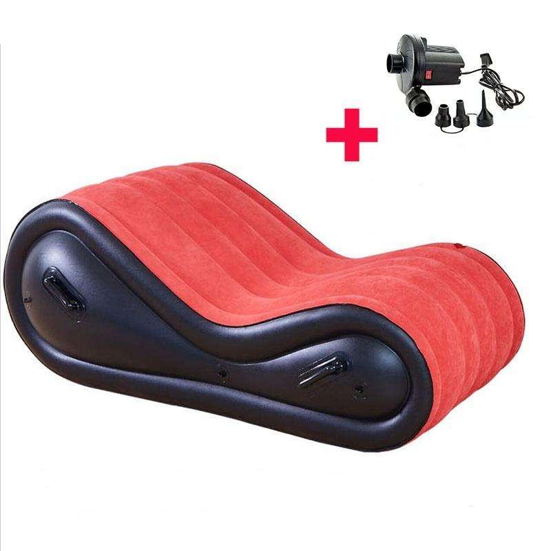 Sofá rojo + Bomba de aire