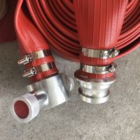 Tuyau d'incendie plat haute pression en caoutchouc nitrile NBR PVC, couleur rouge