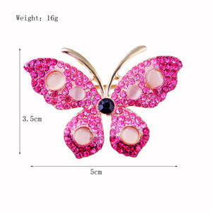 Broche Papillon Personnalisée, Design Tendance, Accessoire de Vêtement Élégant, Goutte d'Huile, Alliage Plaqué Or, pour Mariage et Fiançailles Féminines - Product Image 4