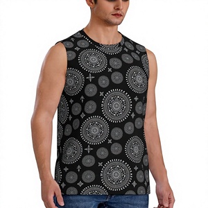 Wholesale Men’s <b>Loose</b> Fit Tank <b>Top</b> Breathable Cotton Sleeveless Casual Sportswear Gym Training Summer Muscle <b>Vest</b> - Product Image 1