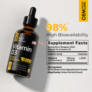 Biologisch Vitamine D3-supplement 10000 Iu Vitamine D3 K2-druppels Ondersteunen Sterke Botten Gezonde Maximale Sterkte Sublinguale Vloeistof D3-druppels - Product Image 2