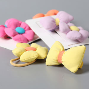 Flores de tela para niños, rellenos de <span class=keywords><strong>Netflix</strong></span> de algodón, clip superior de flor grande, tarjeta de cabello, flequillo, clip de mar, tocado - Product Image 3