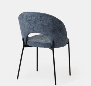 Cojín de esponja de alta densidad, sillas Trattoria, silla de comedor de cocina tapizada con patas de Metal negro para juego de mesa de comedor - Product Image 4