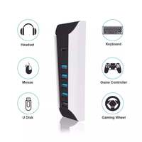 Nouvelle console de jeu portable, concentrateur USB 5 ports, adaptateur de conversion de données haute vitesse pour accessoires de jeu PS5