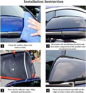 Cubierta de Espejo Lateral para Tesla Model X 2017-2020, Plástico ABS, Tapa Exterior, Accesorios Exteriores para Automóviles - Product Image 5