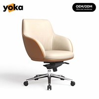 Chaise de bureau de direction ergonomique moderne de luxe neuve, directement de l'usine, en cuir, avec siège pivotant réglable en hauteur