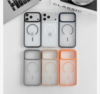 Étuis de téléphone portable en acrylique transparent antichoc de luxe Haipai pour 11-17 Pro Max avec support d'anneau en plastique