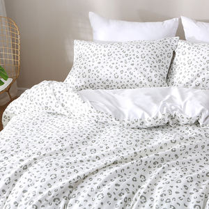 100% القطن المطبوع لينة 150g الفانيلا غطاء لحاف غطاء سرير مجموعة - Product Image 3