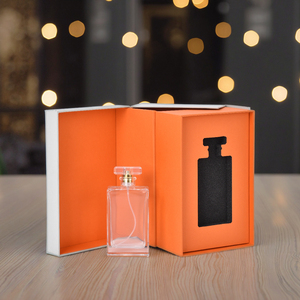 Elegant White Luxury <strong>Cosmetics</strong> Packaging Box Custom Flip Display Style for Perfume Gift <strong>Recycled</strong> Materials Embossed Sponge - Product Image 1