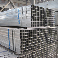 Pipa Baja Kotak Galvanis Celup Panas 25X25  Hollow Section Pipe Q235 Q345 ASTM A500 untuk Rangka Struktural Konstruksi