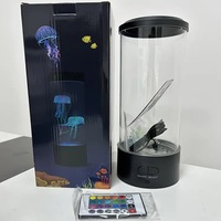 Lampe de nuit LED télécommandée en forme de méduse, lampe de décoration de maison à changement de couleur, aquarium, cadeau d'anniversaire pour enfants, chargement USB