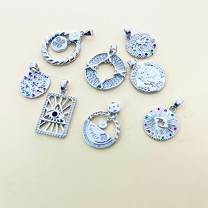Pendentifs Thème Œil Turc en Alliage de Cuivre, Forme Étoile Ronde, Sertissage Clos, Bijou Unisexe, Accessoire Cadeau - Product Image 2