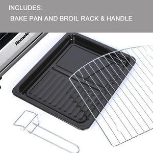 Suitable Fits 6-slice Bread 12-inch Pizza Countertop <b>Toaster</b> Oven with Convection Toast Bake Broil Function - Product Image 4