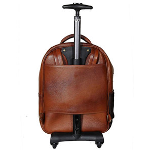 Mochila Clásica de Cuero con Cierre de Cremallera y Mochila de Cuero Hecha a Mano con Textura Suave, Bolso de Cuero para Exteriores - Product Image 2