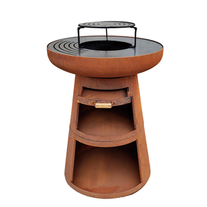 Parrilla <span class=keywords><strong>de</strong></span> Barbacoa <span class=keywords><strong>de</strong></span> Diseño Innovador, Brasero <span class=keywords><strong>de</strong></span> Acero Corten para Exteriores con Parrilla para Asar - Product Image 2