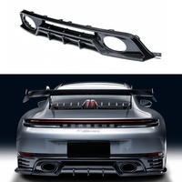 Diffuseur arrière en fibre de carbone sèche style PK pour Porsche 992.2 – Amélioration du look du pare-chocs arrière