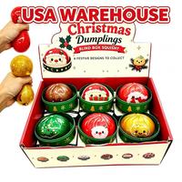 Squishies de Noël en forme de boulettes de pâte vapeur, jouet anti-stress souple à remontée lente, coloré, en provenance de l'entrepôt américain