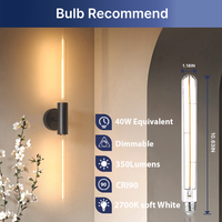Applique murale tubulaire LED de luxe moderne, corps en verre à bras long personnalisé, pour villa, salon, salle de bain, chambre, éclairage mural d'ambiance