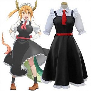 Costume de cosplay d'Halloween pour filles Miss Kobayashi's <span class=keywords><strong>Dragon</strong></span> <span class=keywords><strong>Maid</strong></span>, robe de demoiselle d'honneur Torr, ensemble complet pour spectacle de bande dessinée - Product Image 1