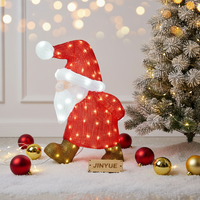 Lampe de Noël 3D en acrylique blanc avec LED rouges, décorative, en forme de soldat, IP44, à brancher sur prise murale, pour intérieur et extérieur, lumière de nuit de Noël