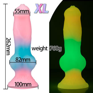 <span class=keywords><strong>Penis</strong></span> anjing bercahaya dalam gelap simulasi <span class=keywords><strong>penis</strong></span>, hewan simulasi alien besar, dildo palsu besar untuk wanita 13 inci XXL - Product Image 3