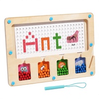 Tableau magnétique en bois UBM pour dessin, 4 couleurs, perles, art pixelisé, contrôle du stylo, motricité fine, pré-écriture, tout-petits, enfants, CE CPC, vente en gros, OEM