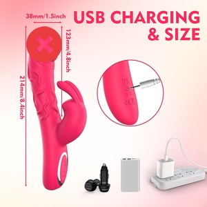 Vibromasseur féminin rechargeable pour femmes, stimulateur clitoridien et point G, baguette de massage - Product Image 5