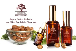 Arganmidas marocchino prodotti per la cura dei capelli organico essenza di olio di Argan siero umidità riparazione naturale di olio per capelli di Argan