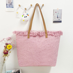 <span class=keywords><strong>2025</strong></span> Bán Buôn Chất Lượng Cao Đầy Màu Sắc Quá Khổ Tote Túi Tua Mùa Hè Bãi Biển Tote Túi Du Lịch Vải Vai Túi - Product Image 3