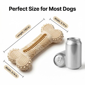 Jouets pour chiens multicolores personnalisés pour les chiens agressifs, design amusant, forme d'os en caoutchouc, petit jouet pour chien indestructible - Product Image 2