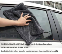 Microfibre sans bord 1200 1400 gsm lavage de voiture microfibre détaillant auto chiffons en microfibre nettoyage boucle torsadée séchage serviettes