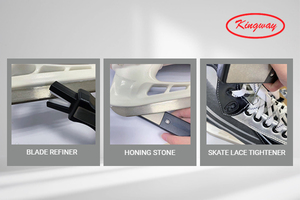 Pierre à aiguiser pour lames de patins à glace avec bordure noire, pierre à aiguiser double face, accessoires pour aiguiser les patins de <span class=keywords><strong>hockey</strong></span> sur glace - Product Image 4