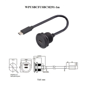 Thông tư không thấm nước vít Nut khóa tấm Chassis Bảng điều chỉnh núi <span class=keywords><strong>USB</strong></span> C Loại C USB3.0 nối <span class=keywords><strong>adapter</strong></span> Coupler Extender Cáp - Product Image 4
