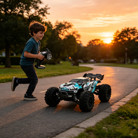 Voiture de course RC tout-terrain HT Q117-B 1/16 de qualité hobby, moteur brushless haute vitesse 70 km/h, 4 roues motrices, télécommande 2,4 GHz, jouet
