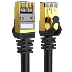 Alta velocidad 40Gbps 2000Mhz FTP SFTP STP RJ45 Gigabit red cobre CAT8 Cable de conexión 0,5 M 1M 5M 15M LAN cavo Ethernet CAT 8