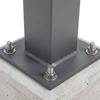 Pergola motorisée à toit à lamelles, fixation murale, cadre en aluminium, support robuste, boulons hexagonaux, ancrage béton, durable