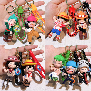 8th Generation One Piece Cartoon Keychain Luffy Nami Shanzhi Solon Dragon Ball Silicone Men's Women's Pendant