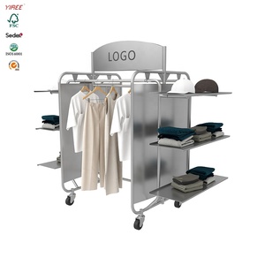 Accesorios de tienda minorista de marca de lujo Yiree, accesorios de tienda de <span class=keywords><strong>centro</strong></span> de hierro, soporte de exhibición de ropa para niños - Product Image 3