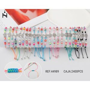 Pulsera Tubo Stainless Steel Beaded <b>Bracelet</b> Fashion Jewelry 2400pcs Box <b>Set</b> - Product Image 1