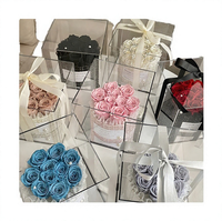 Bouquet de fleurs immortelles fait main, rose préservée pour la Saint-Valentin, la fête des mères, Noël et les cadeaux du Nouvel An