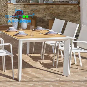 Muebles de terraza al aire libre, decoración de jardín moderna, fabricante chino, muebles de exterior para restaurante de fundición de aluminio (51179)