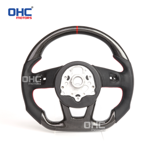 Volant en fibre de carbone véritable en stock aux États-Unis pour <span class=keywords><strong>Audi</strong></span> A3 A4 <span class=keywords><strong>A5</strong></span> 2016-2020/ Rs3 Rs4 Rs5 2017-2020/ S3 S4 S5 2016-2020 avec garniture - Product Image 4