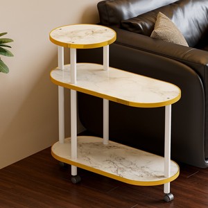 Movable Nordic-style light luxury rock slab marble textured sofa, <b>small</b> side <b>table</b>, <b>small</b> coffee <b>table</b>, decorative living room - Product Image 3