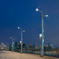 Farola Inteligente FLYING con Pantalla LED WIFI, Estación de Carga Inalámbrica para Teléfonos Móviles, Luz Fría y Cálida Opcional