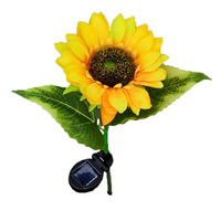 Décoration de jardin solaire IP65 en forme de tournesol, étanche, en métal, 70 cm, pour Noël, idéale pour la maison - Vente chaude