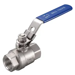 Aohoy 304 acciaio inossidabile 316L BSP NPT maniglione 2pc valvola a sfera filettata femmina per acqua