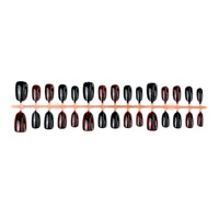 30 pièces de faux ongles à presser, motif léopard ovale, faits à la main, marron, luxe léger, pré-conçus, vente en gros